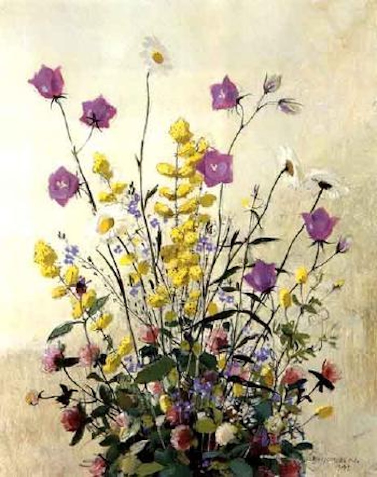 Wild summer flowers by Olle Hjortzberg
