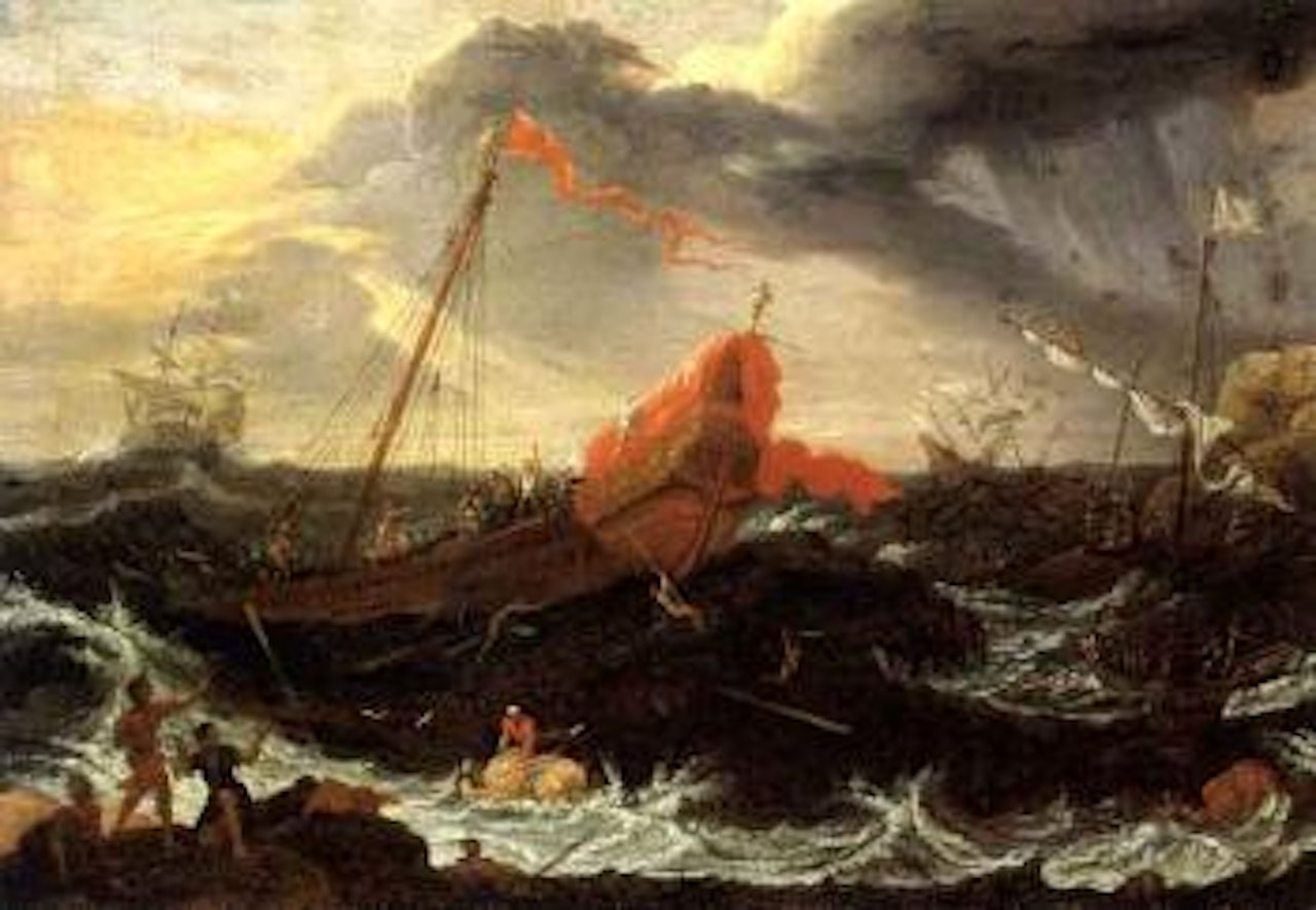 Ship wreck by Italian School