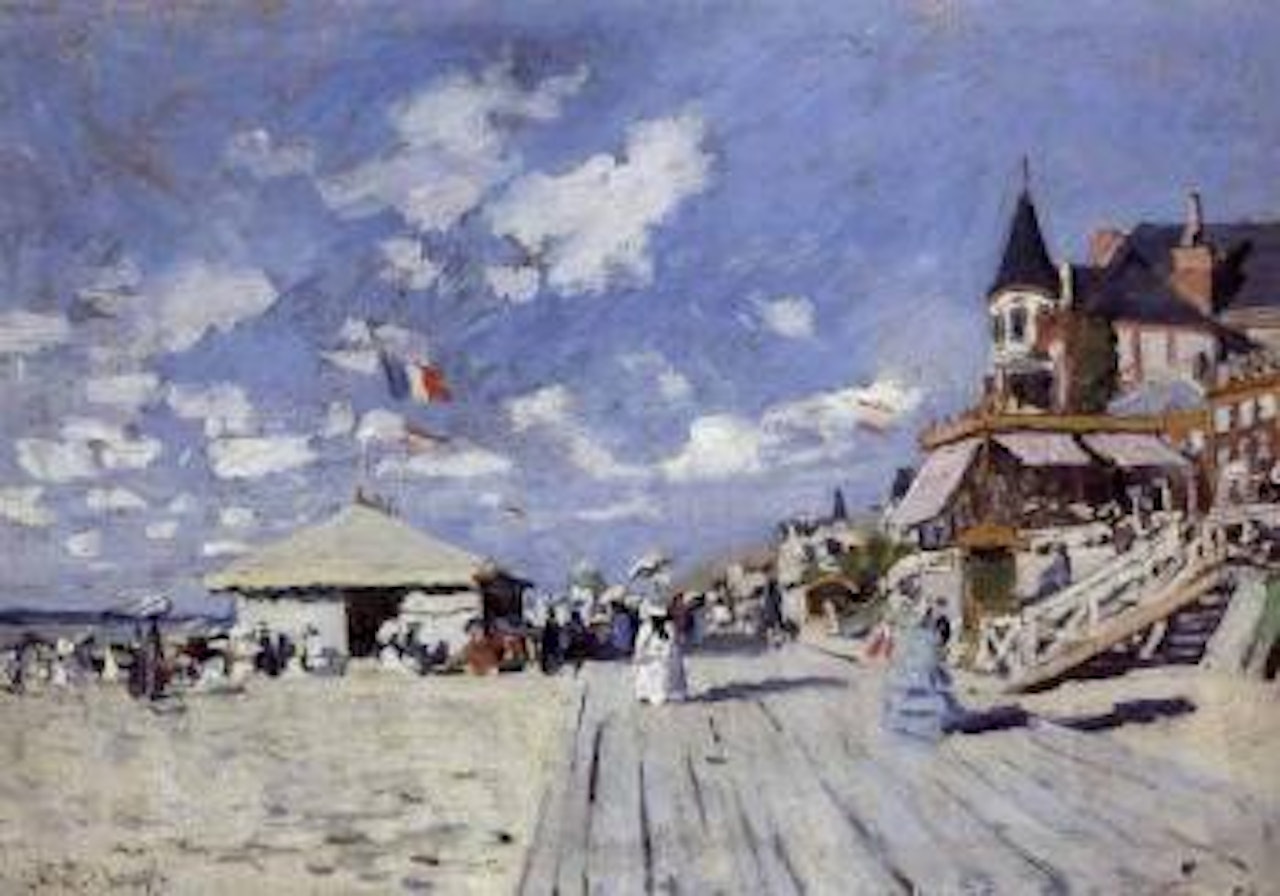 Sur les planches de Trouville by Claude Monet