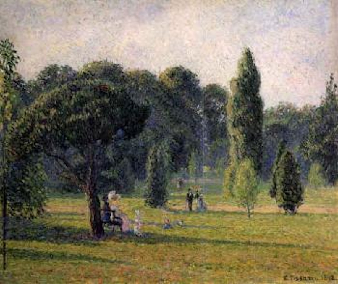 Jardin de Kew, le carrefour pres de l'etang by Camille Pissarro