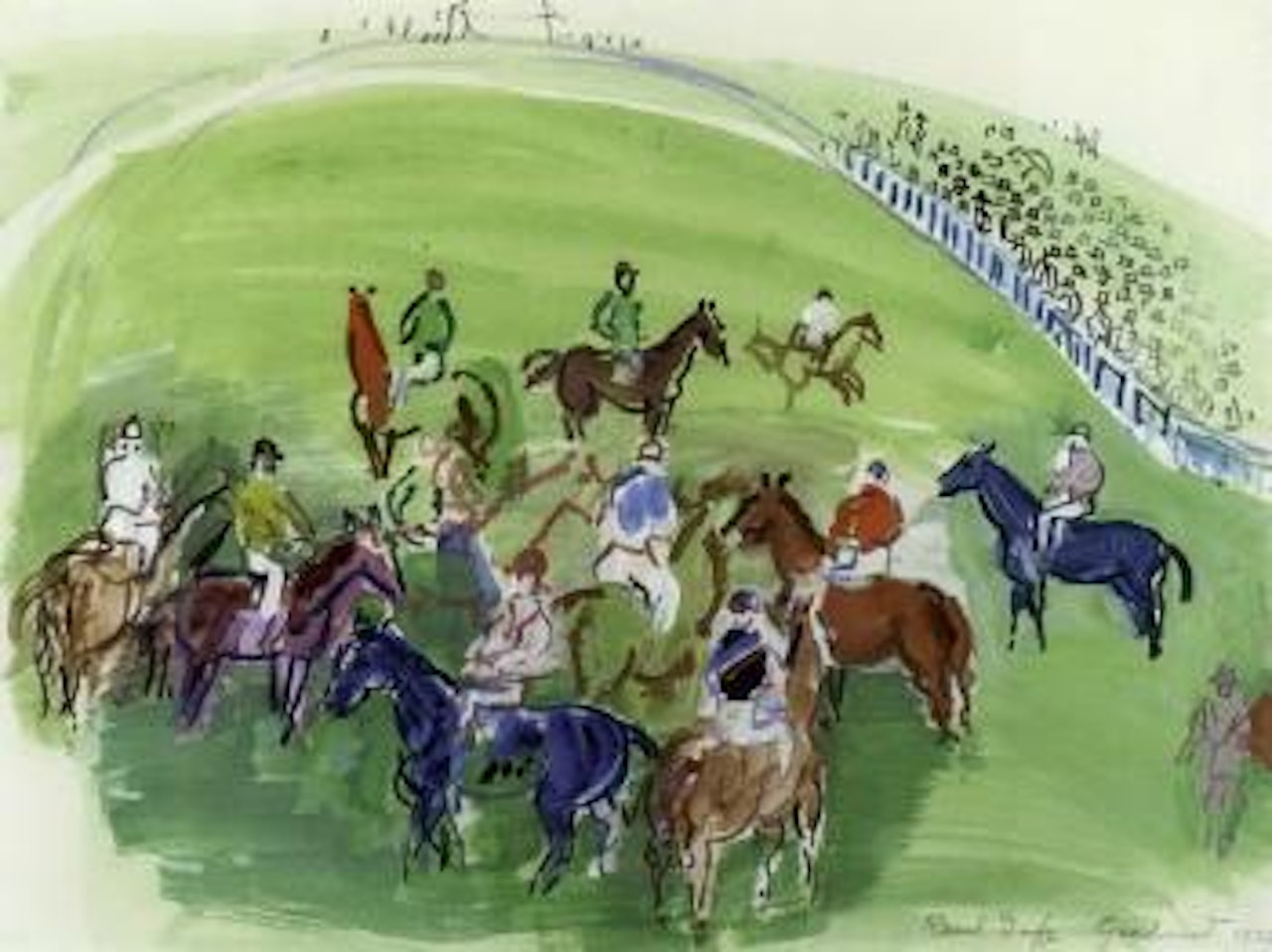 Chevaux de course a Goodwood by Raoul Dufy