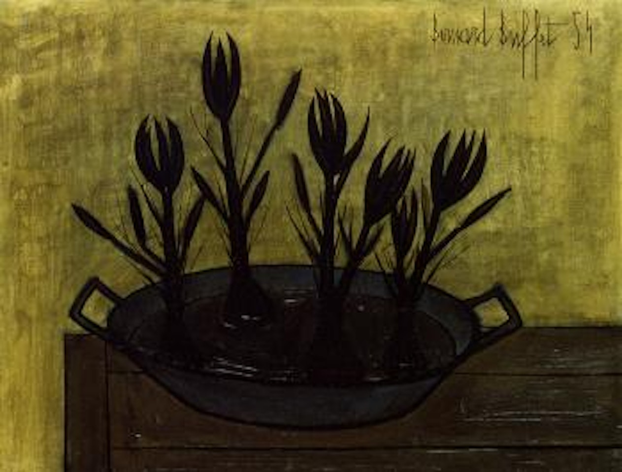 Crocus dans un plat by Bernard Buffet
