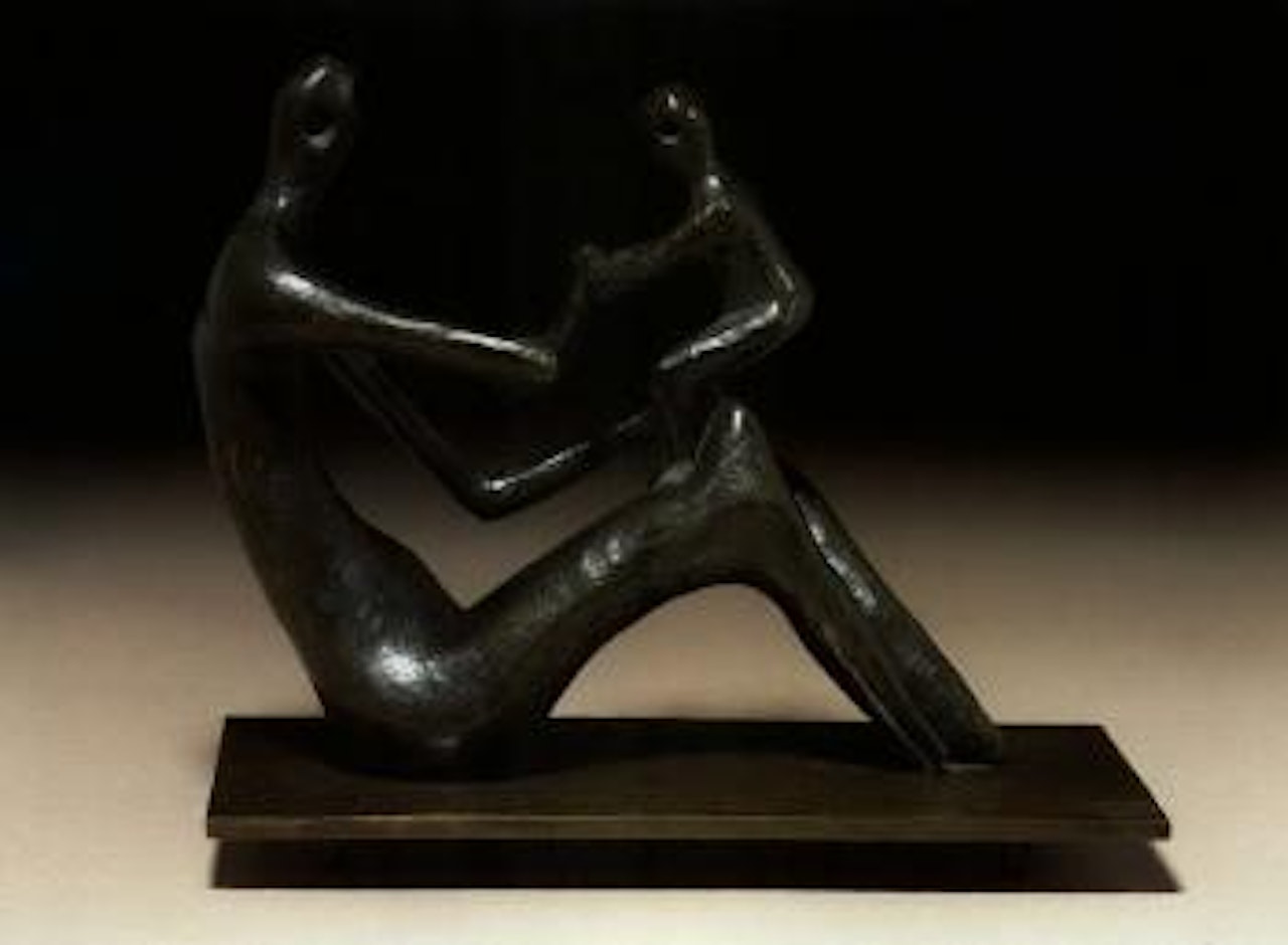 Mother with child on knee by Henry Moore