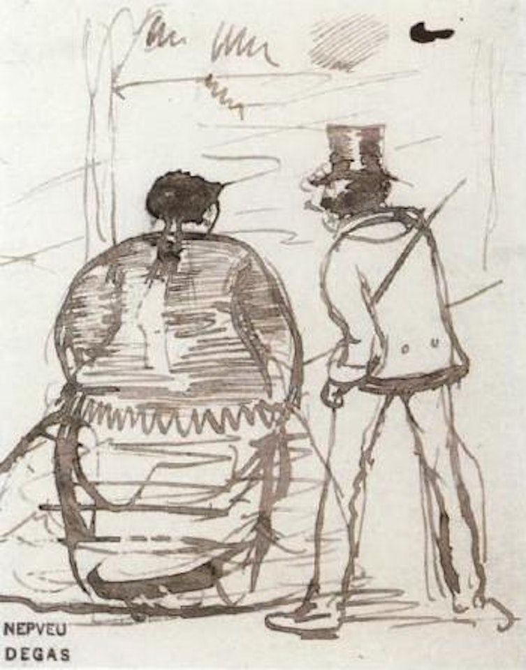 Personnages caricaturaux by Edgar Degas