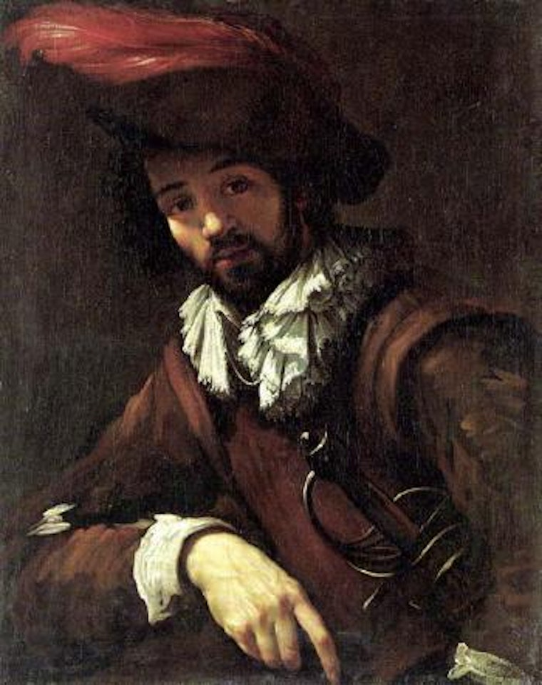 Man in brown tunic and cap, carrying sword by Simon Vouet