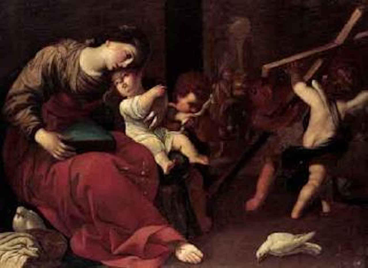 Mary with Jesus and Angels by BOLOGNESE SCHOOL