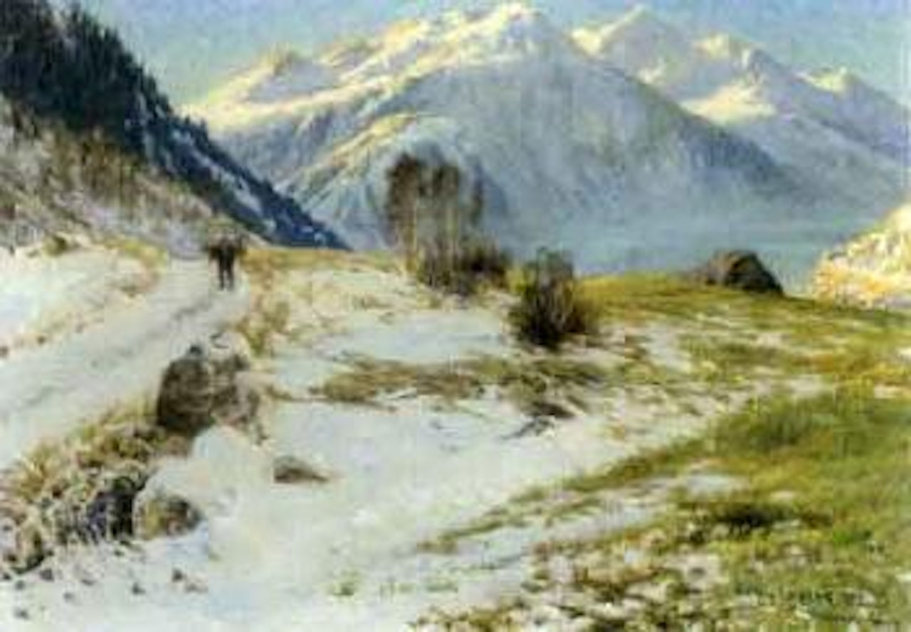 Man having gathered faggots by Anshelm Schultzberg