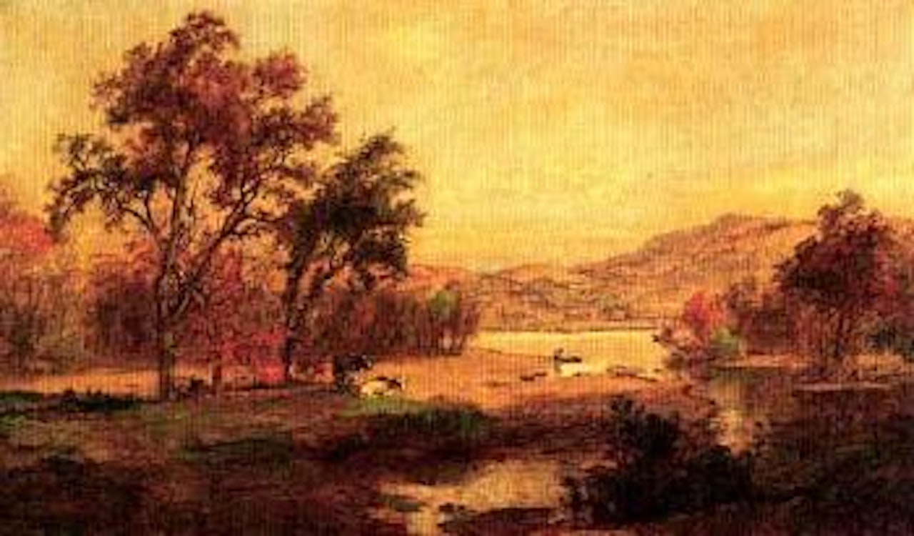 By the lake by Jasper Francis Cropsey