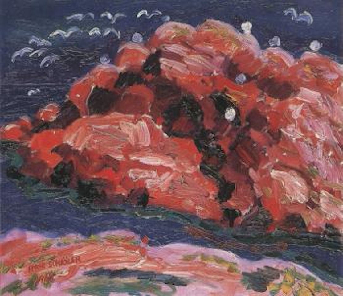 Seagulls and rocks, Morholmen by Inge Schiöler