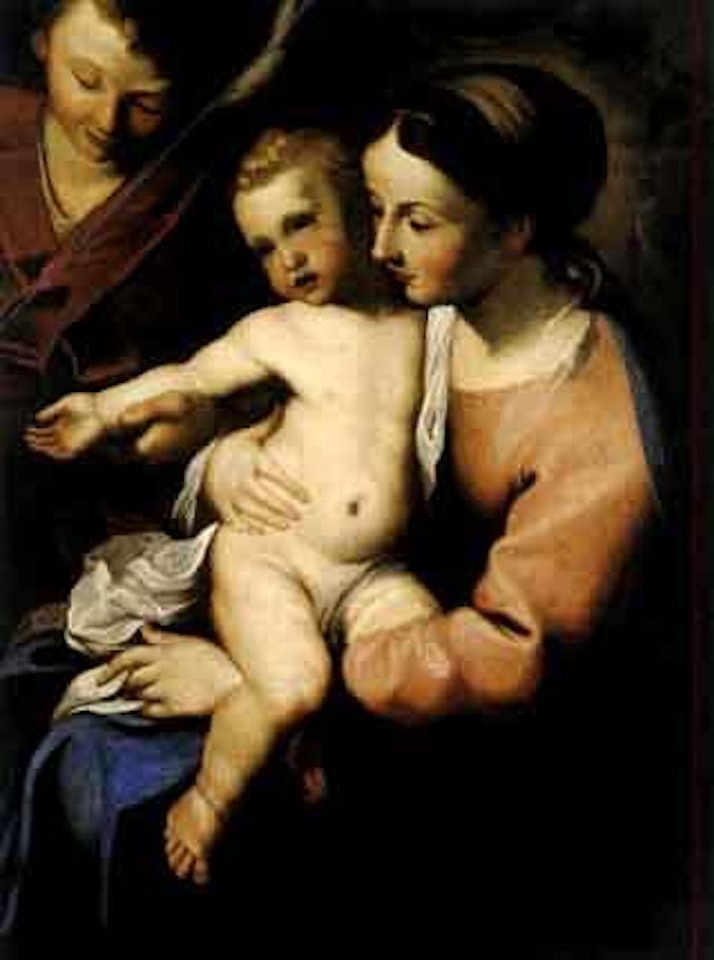 Madonna and Child with angel by Italian School