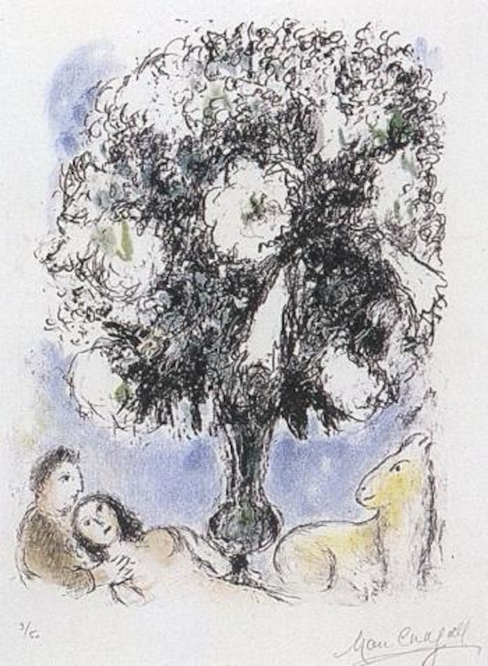 Le petit bouquet de lys by Marc Chagall