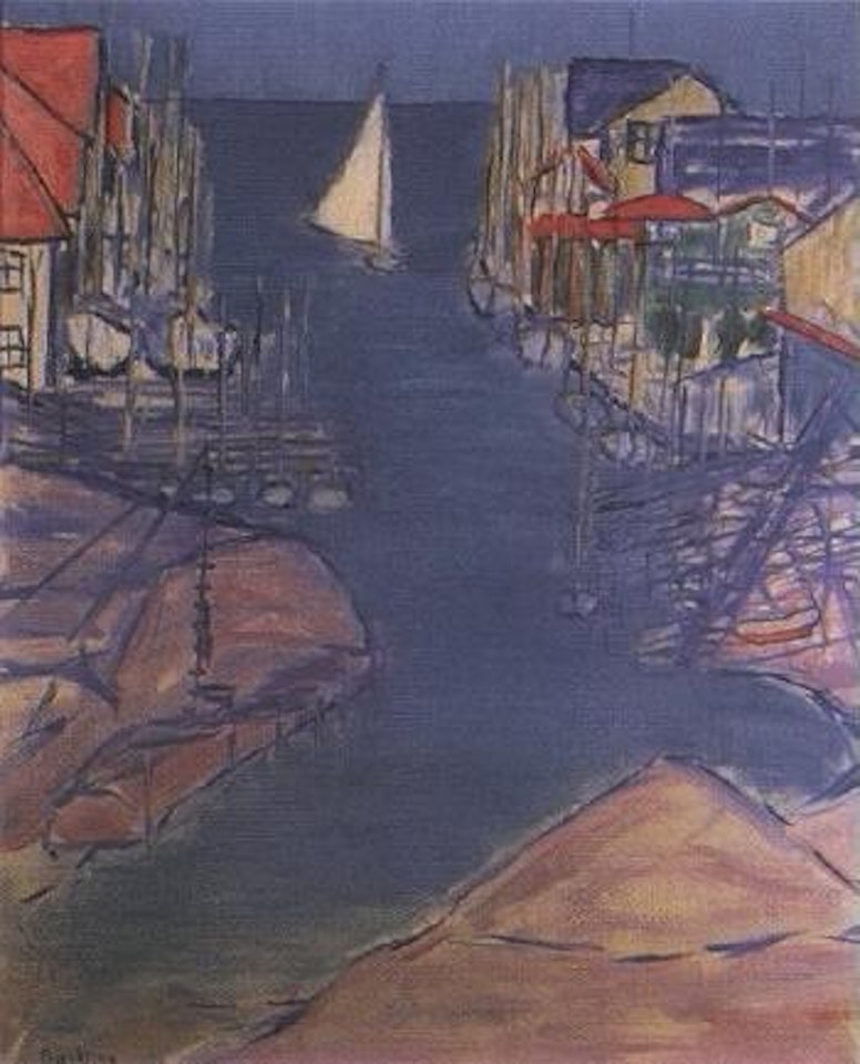 Harbour in the skerries by Olle Baertling