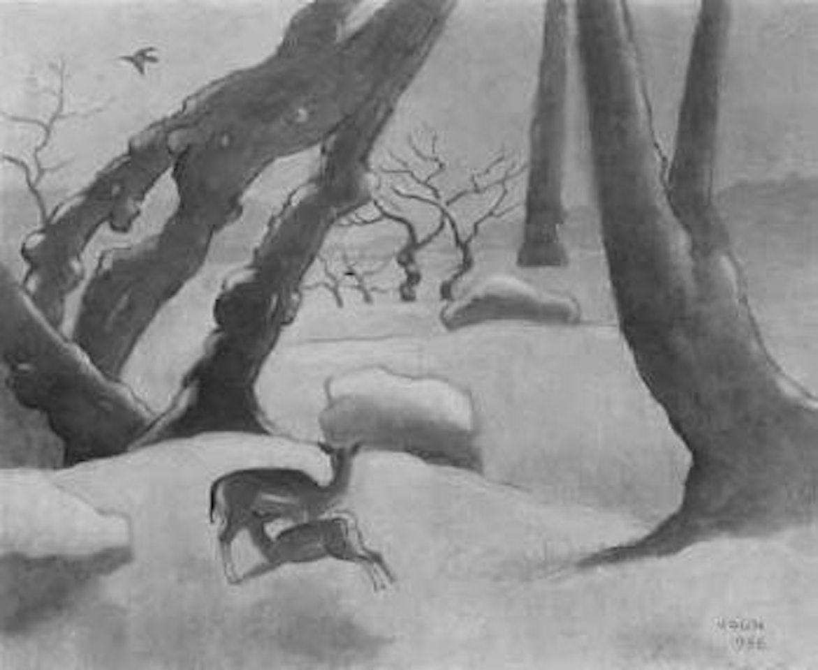 Deer and calf by Einar Jolin