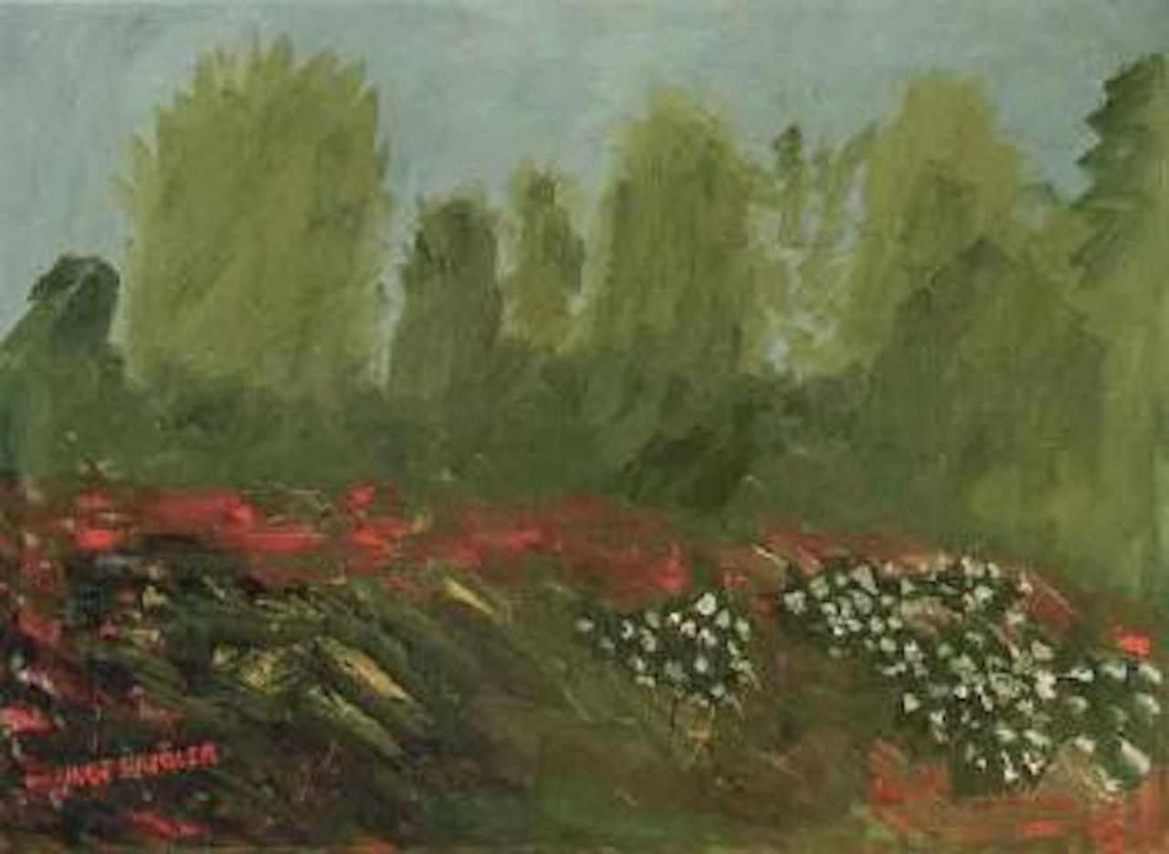 Flowers by woodland glade by Inge Schiöler