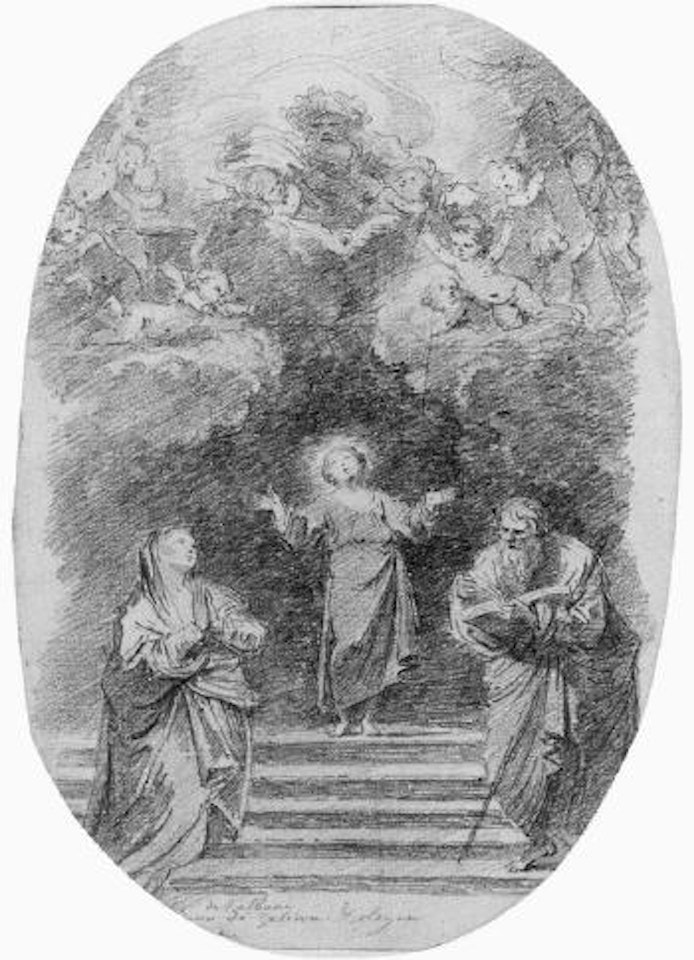 Holy Family with God-the-Father by Jean-Honoré Fragonard