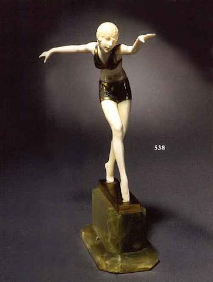Dancer poised on tiptoes by Ferdinand Preiss