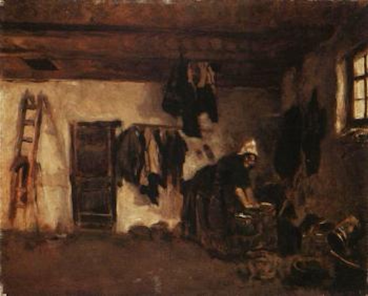 Washroom in Dutch farmhouse by Max Liebermann