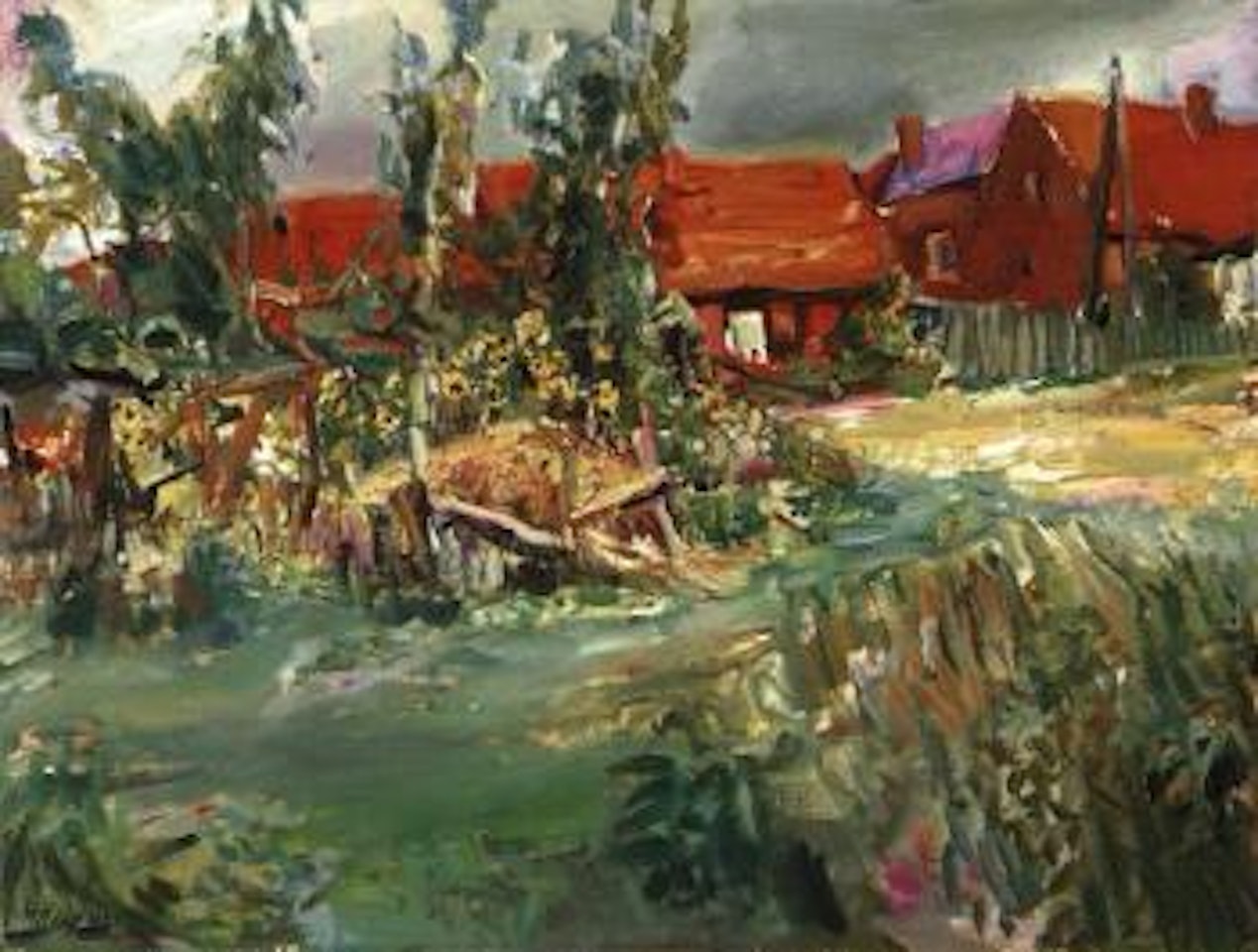 Village street in Warnau by Bernhard Heisig