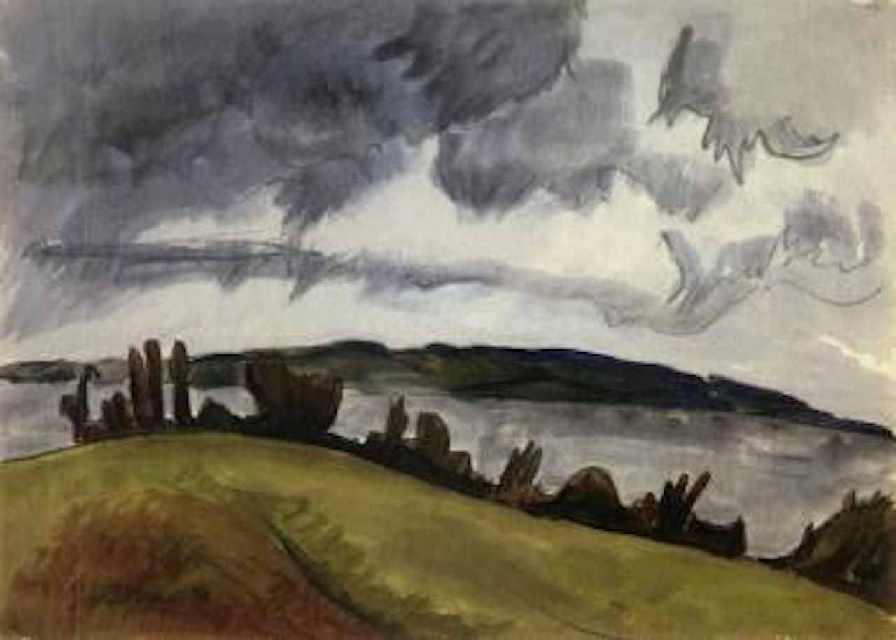 View of the Foerde by Erich Heckel