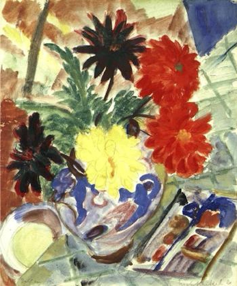 Dahlias by Erich Heckel