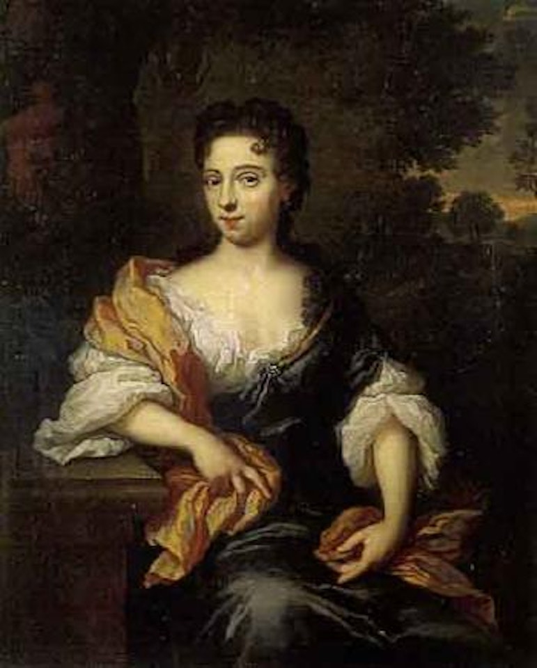 Portrait of lady in park landscape by Sir Peter Lely