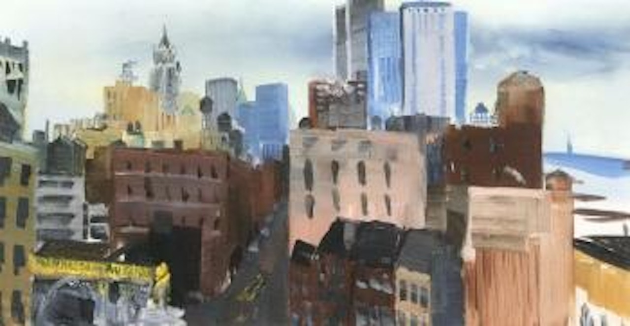 View south Manhattan by Rainer Fetting