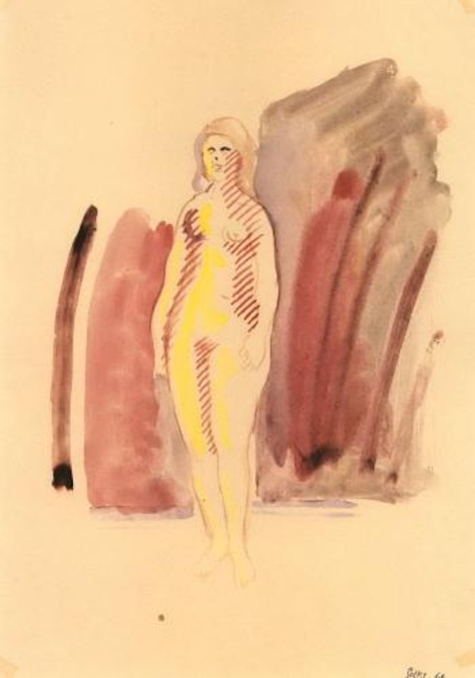 Standing female nude by Sigmar Polke