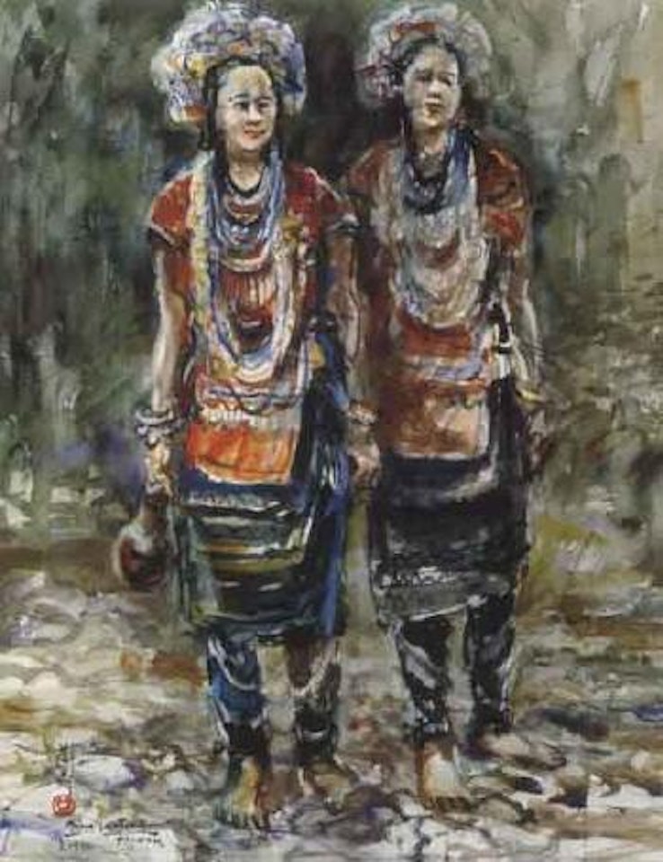 Aborigine girls by Ran In-Ting (Lan Yinding)