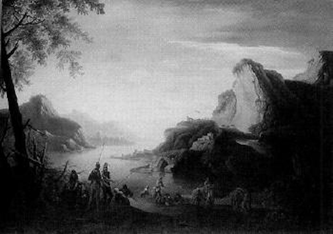 Soldiers and villagers by Claude Lorrain