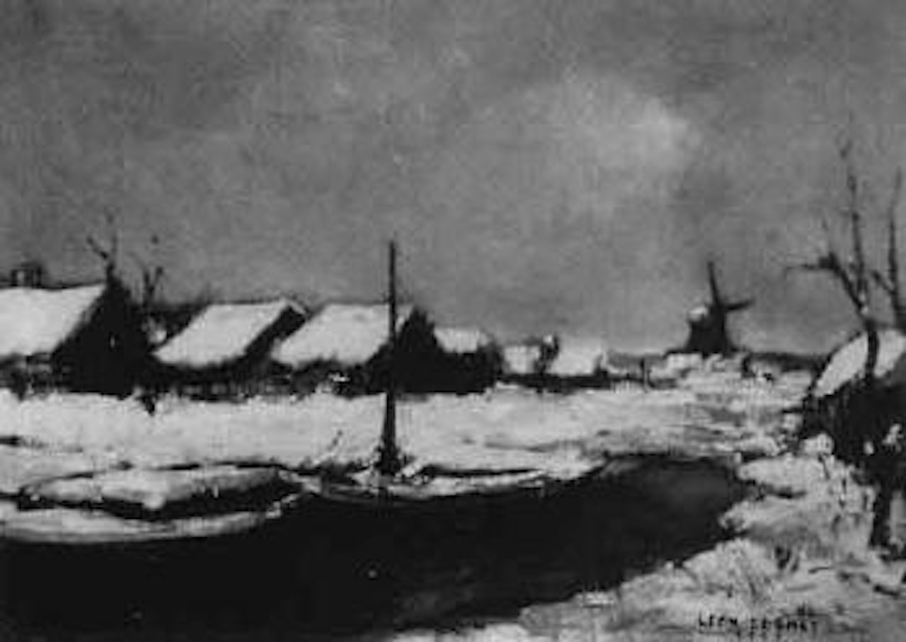 Frozen landscape by Leon de Smet