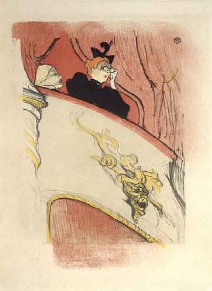 La loge au mascaron dore by Henri de Toulouse-Lautrec