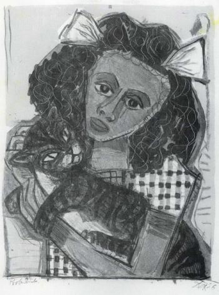 Girl with cat II by Otto Dix