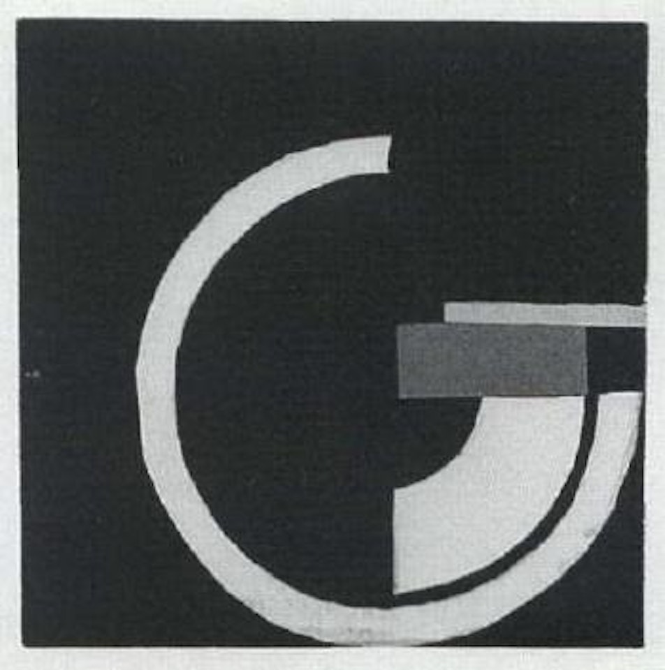 Collage in G form by Walter Dexel
