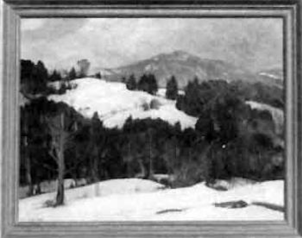 Winter snow scene by Aldro Thompson Hibbard