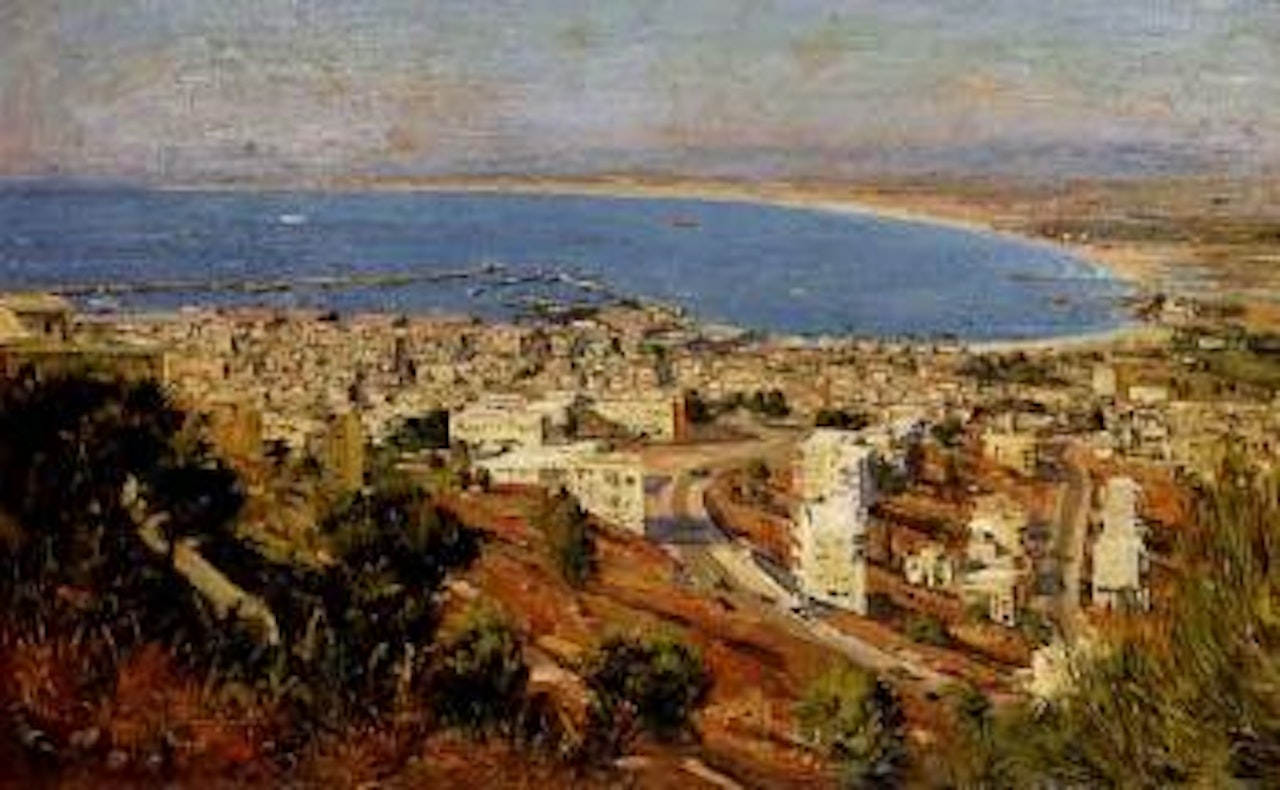View of Haifa and bay by Ludwig Blum