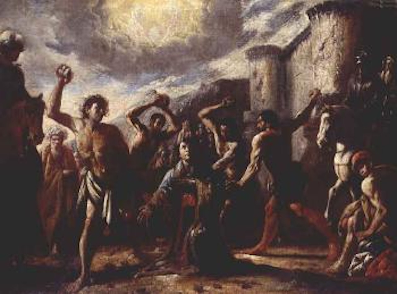 The Stoning of St Stephen by Neapolitan School