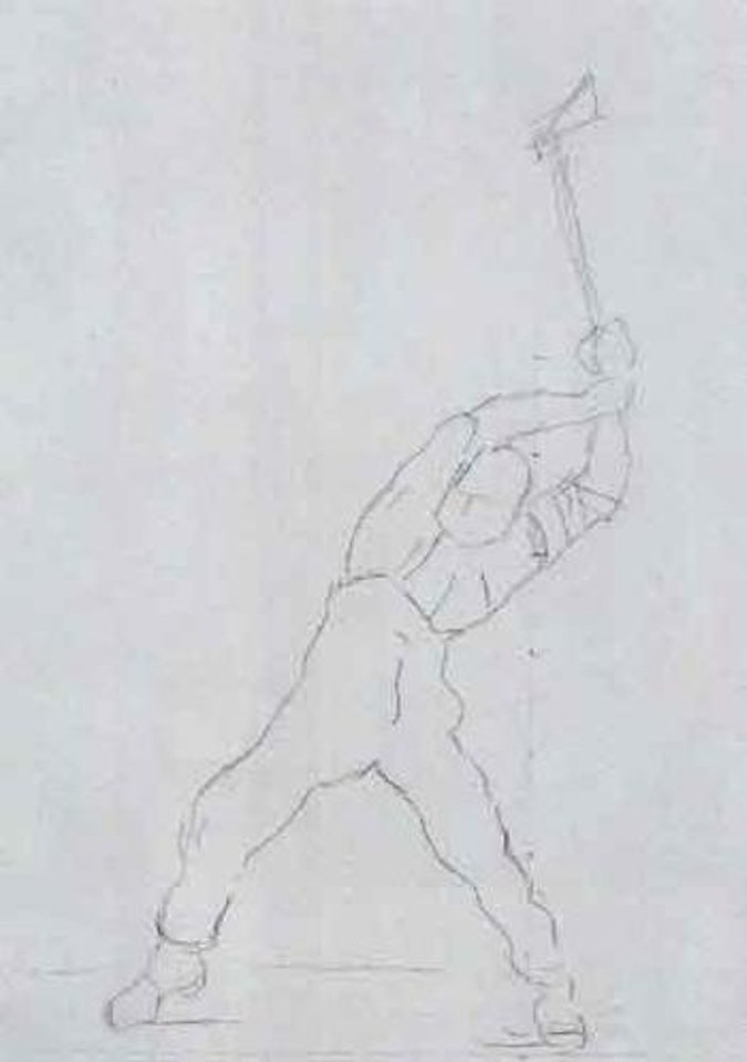 Study for the wood chopper by Ferdinand Hodler
