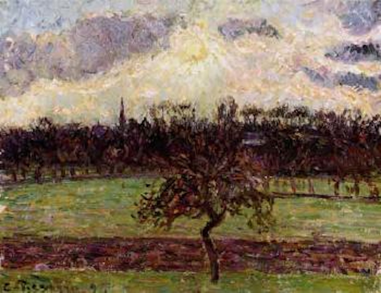 Apple tree near Eragny by Camille Pissarro