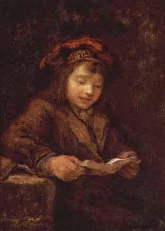 Titus reading by Attributed to Rembrandt Harmensz van Rijn