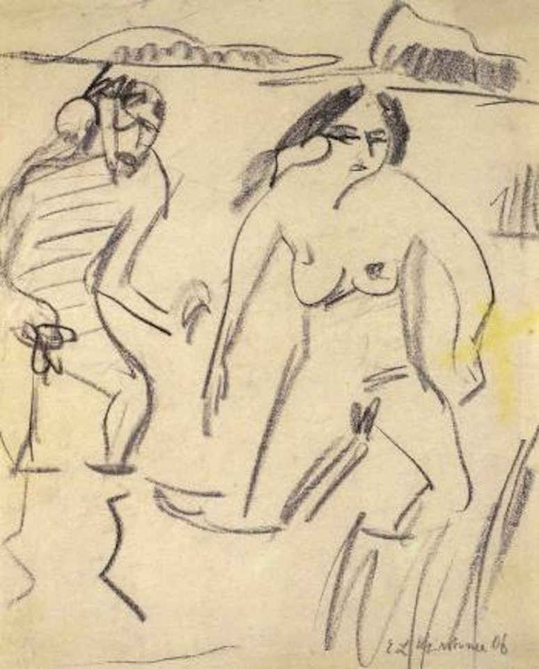 Bathers at Moritzburg by Ernst Ludwig Kirchner
