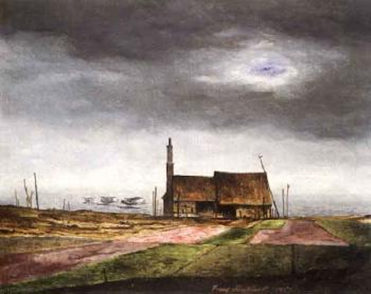 Landscape with flying boats by Franz Radziwill