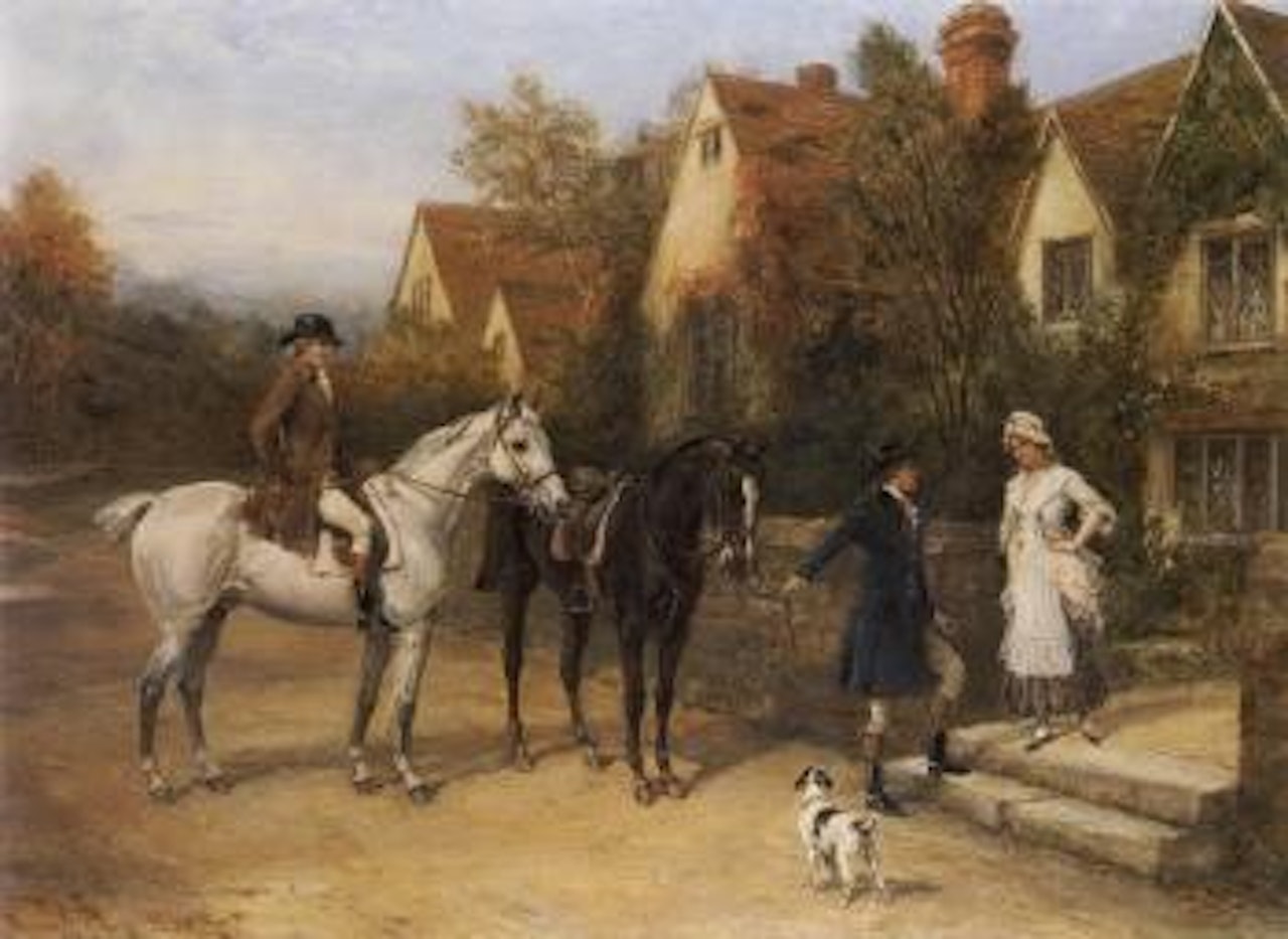 Hunting morning by Heywood Hardy