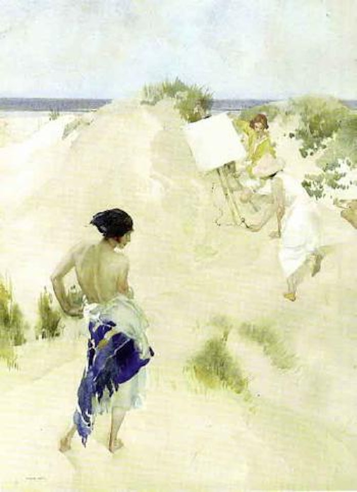 The artist's model by William Russell Flint
