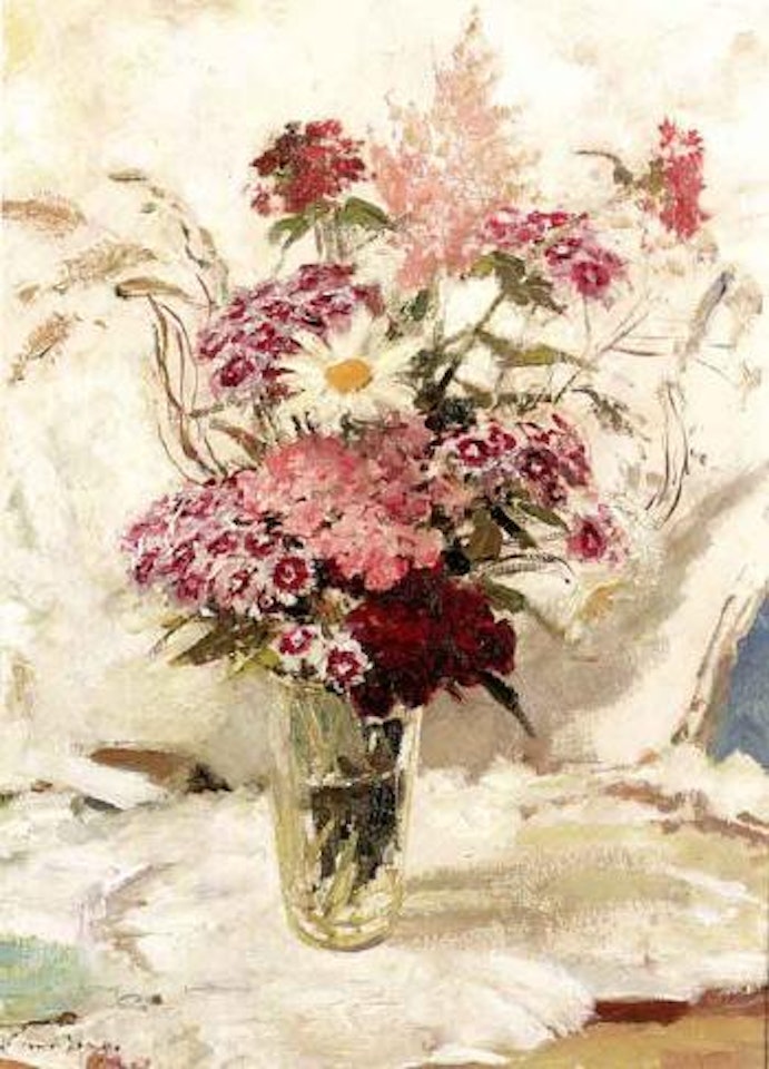 Still life with summer flowers by Edward Seago