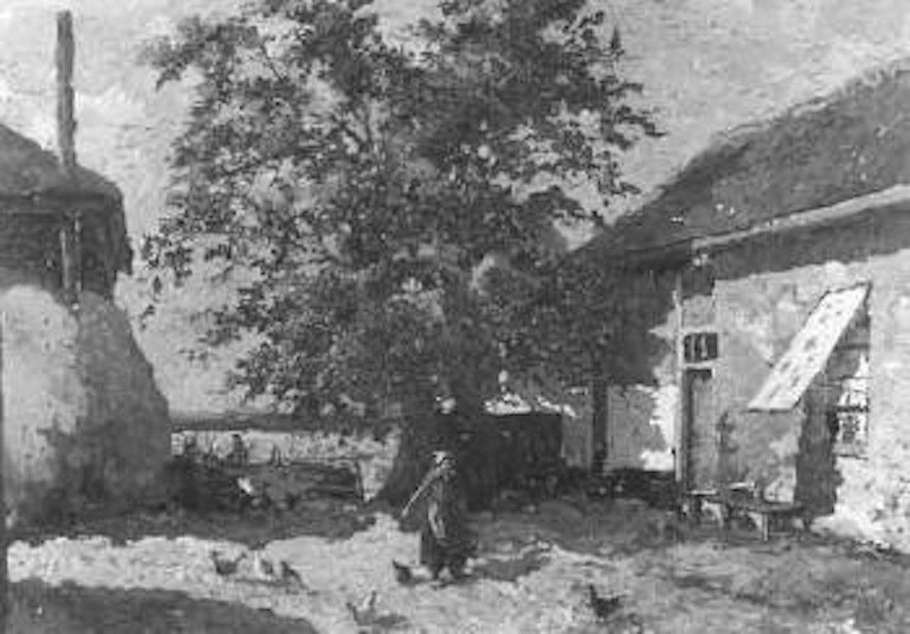 Farm in sunlight by Michael von Munkacsy