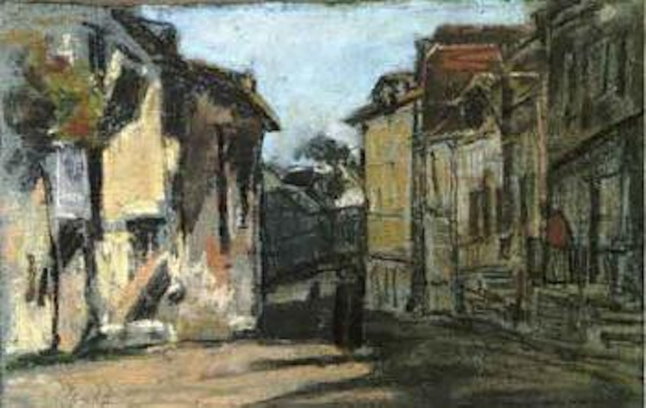 Une rue a Honfleur by Eugène Boudin