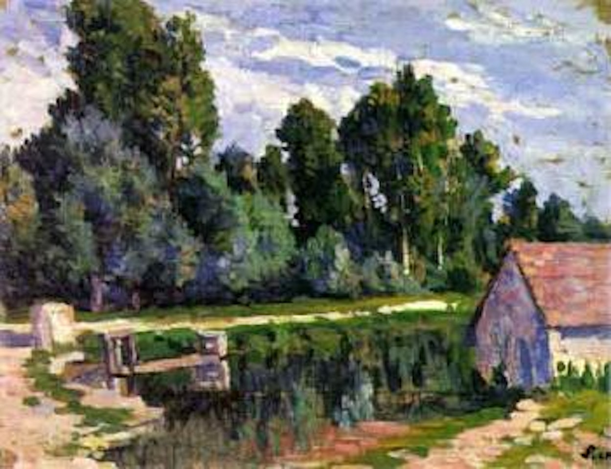 Environs de Moulineux - la maison au bord de l'eau by Maximilien Luce