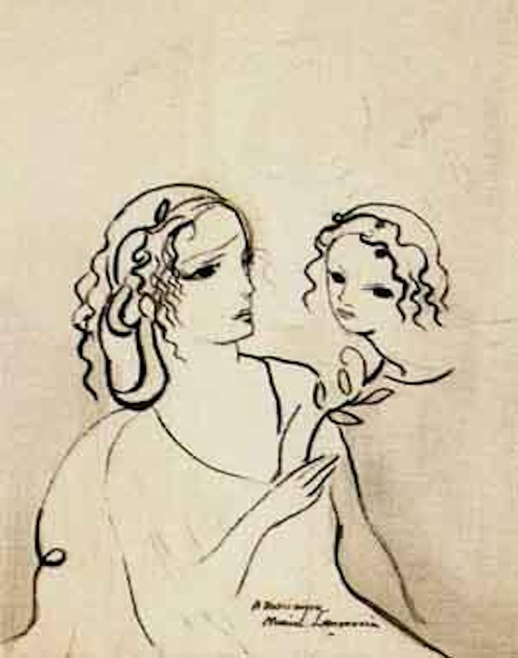 Femme a la fleur by Marie Laurencin
