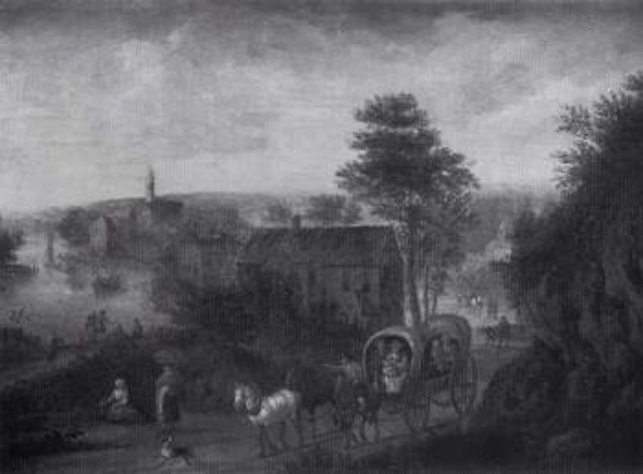 Country road leading out of village by Jan Brueghel the Younger