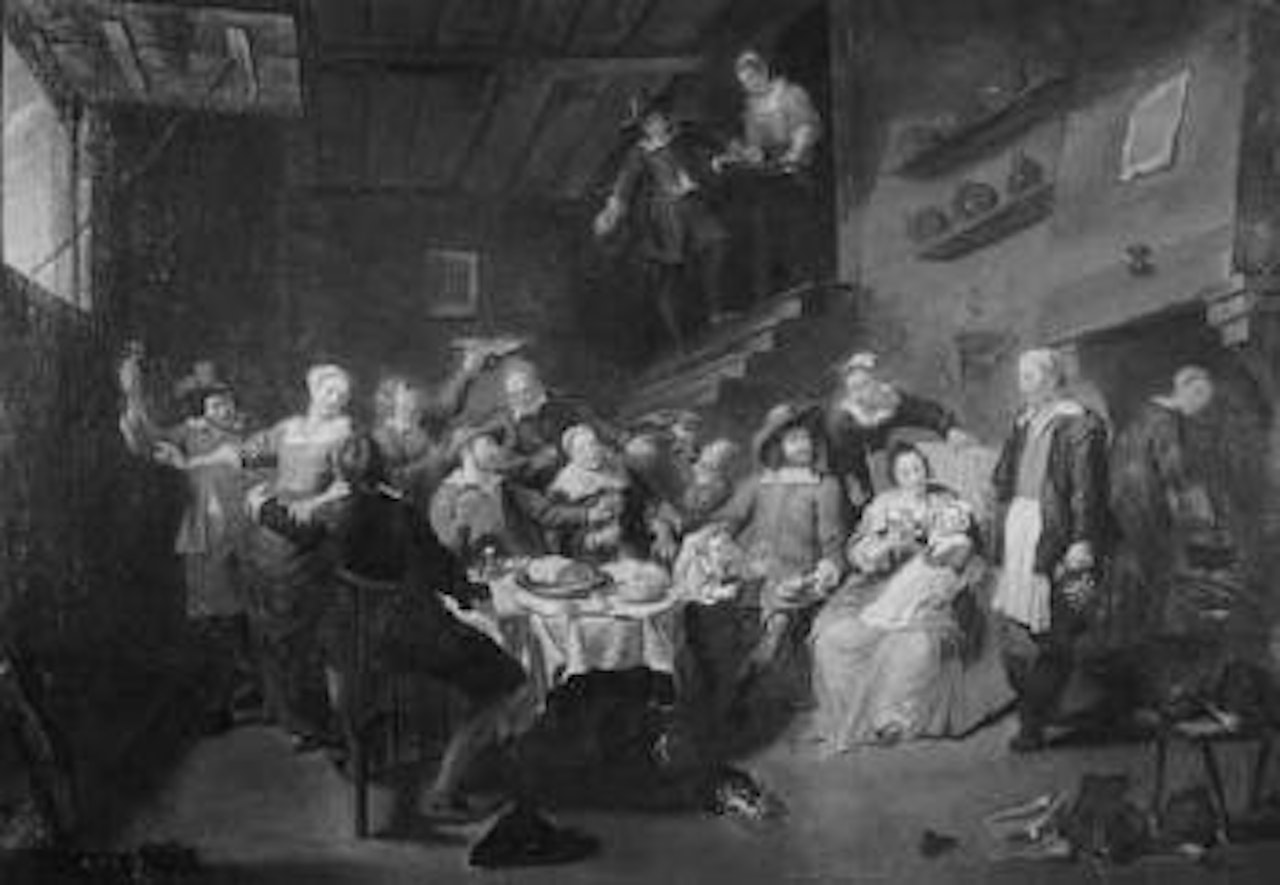 The feast - interior genre scene by David Teniers II